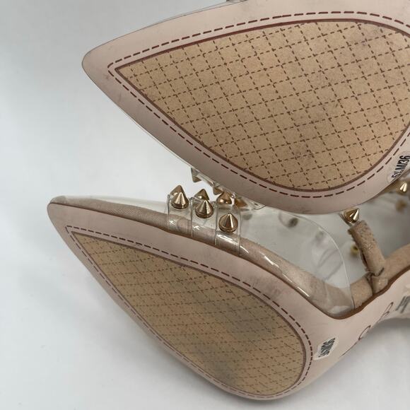 JESSICA SIMPSON Pumps Size 5.5 Wavery Clear Studded Wavery Pointed Toe Stiletto - Picture 16 of 16